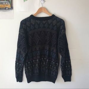 Vintage Design Navy Sweater Magnetic Force